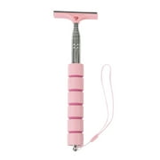 yotijar Auto Mirror Squeegee Cleaner Long Handle for Cleaning Shower Glass Door Pink